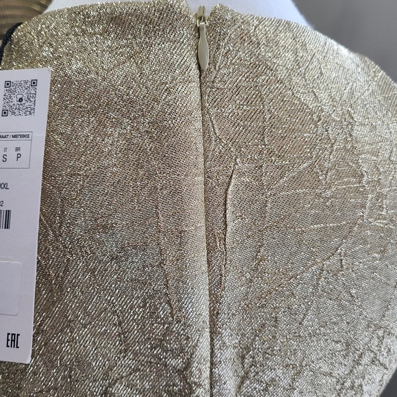 BRAND NEW ZARA SHINY GOLD DRESS SIZE SMALL - Picture 8 of 8